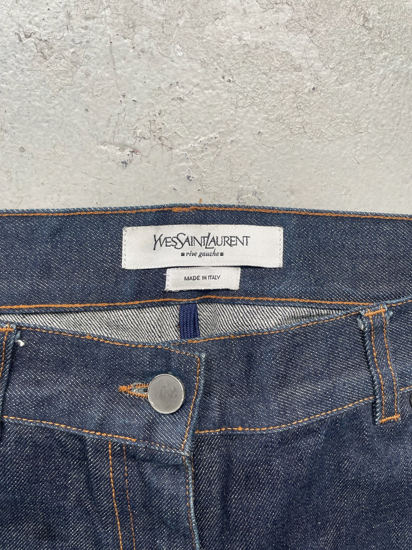 Yves Saint Laurent Rive Gauche Blue Denim (34)
