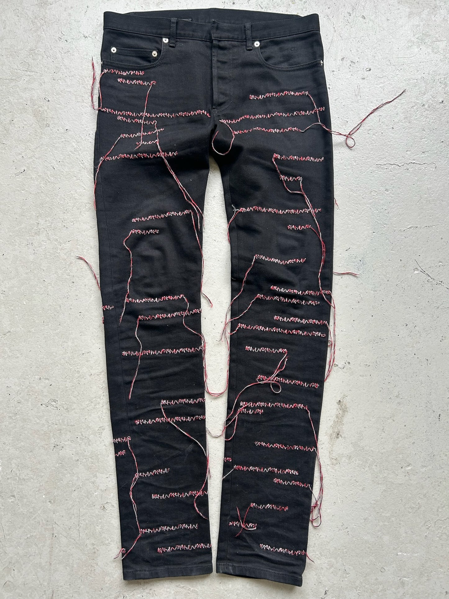 Dior AW16 Homme Red Stitch Denim (30)