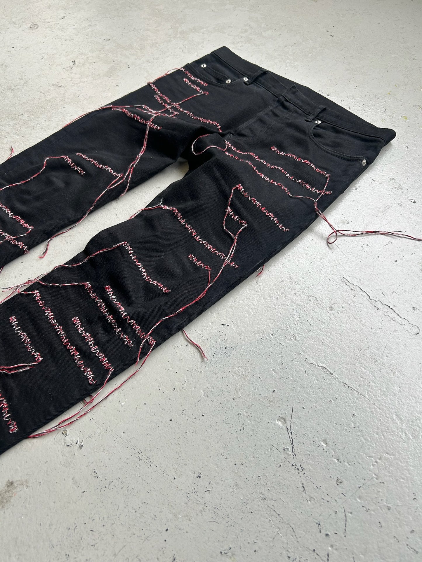 Dior AW16 Homme Red Stitch Denim (30)