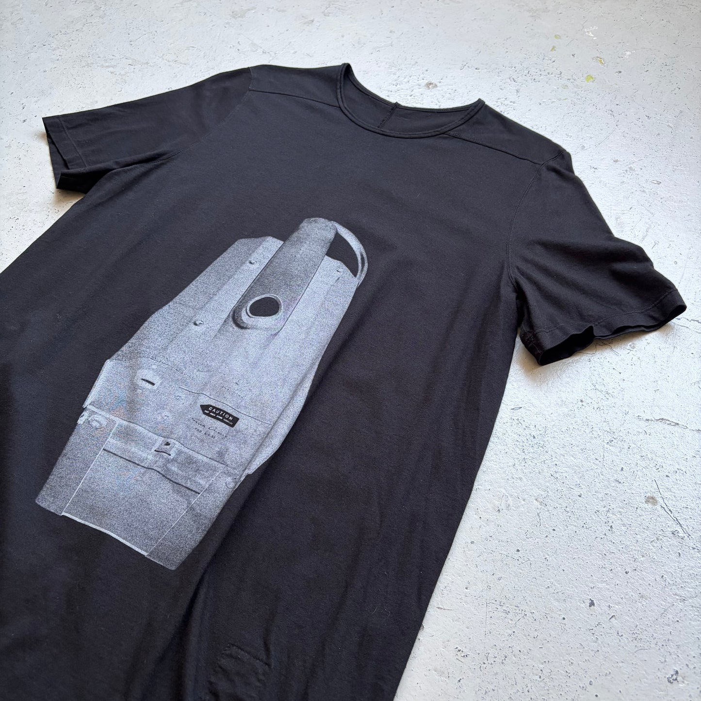 Rick Owens DRKSHDW SS22 Fog Machine Black Short Sleeve Shirt (XL)