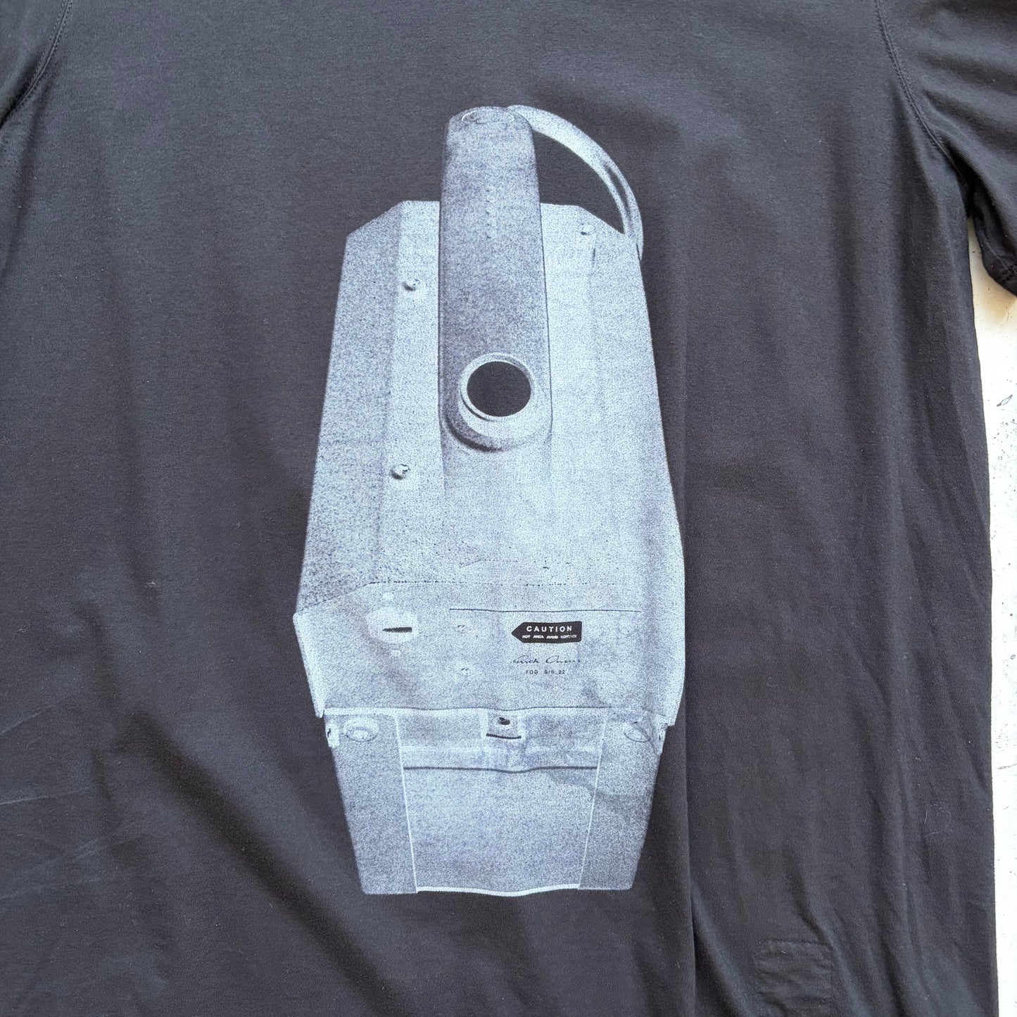 Rick Owens DRKSHDW SS22 Fog Machine Black Short Sleeve Shirt (XL)