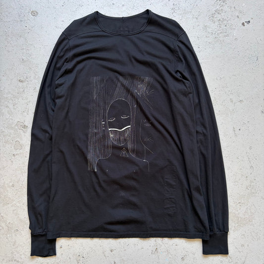 Rick Owens DRKSHDW Jumbo Toothface Long Sleeve Shirt (XL)