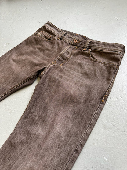 Diesel Brown Stone Wash Denim Pants (33)