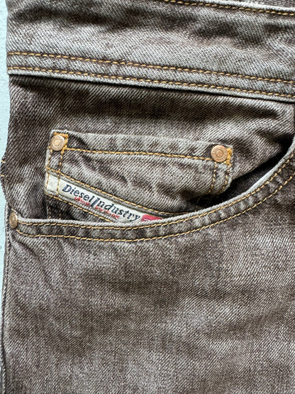Diesel Brown Stone Wash Denim Pants (33)