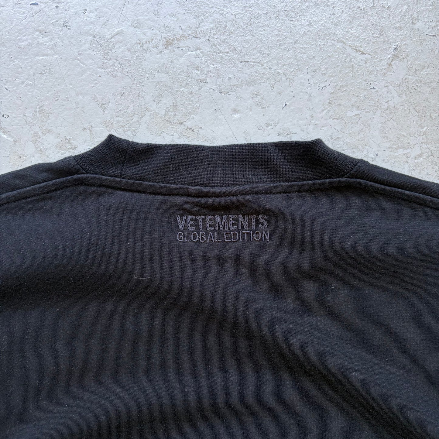 Vetements Korea "Think Globally" Black Short Sleeve Shirt (S)