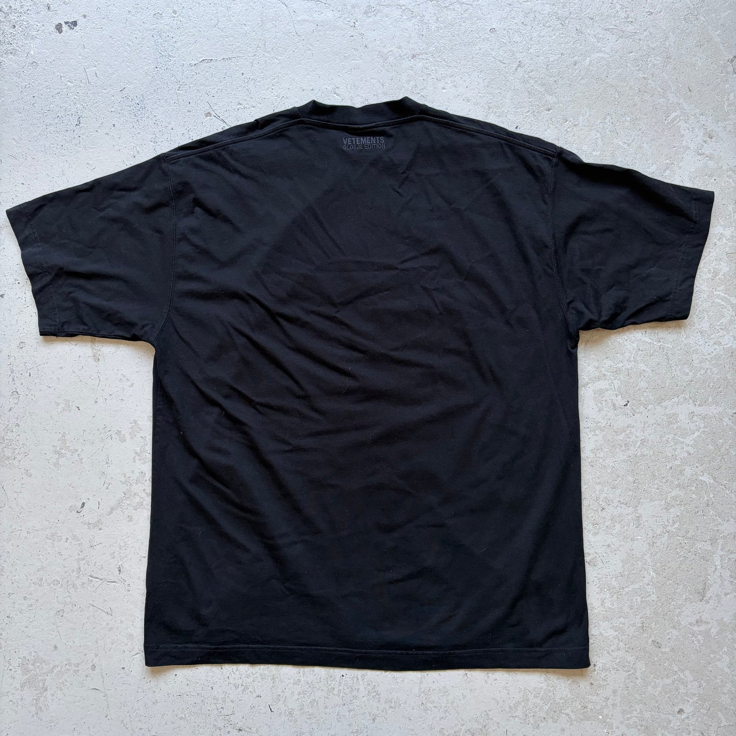 Vetements Korea "Think Globally" Black Short Sleeve Shirt (S)