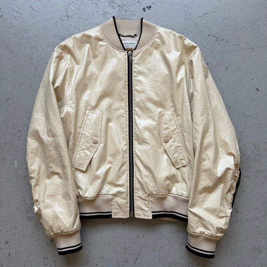 Dries Van Noten White Back Zip Leather Jacket (M)