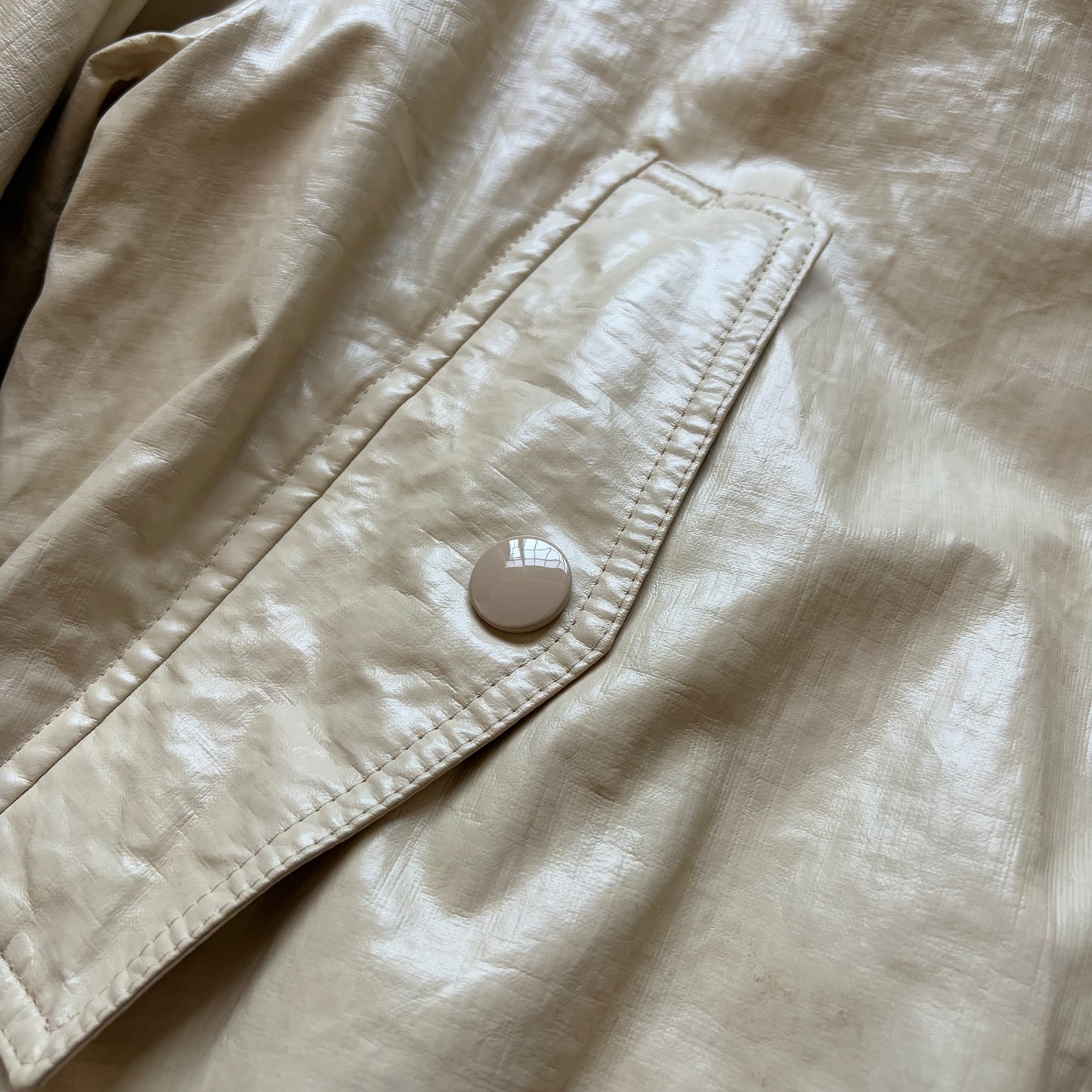 Dries Van Noten White Back Zip Leather Jacket (M)