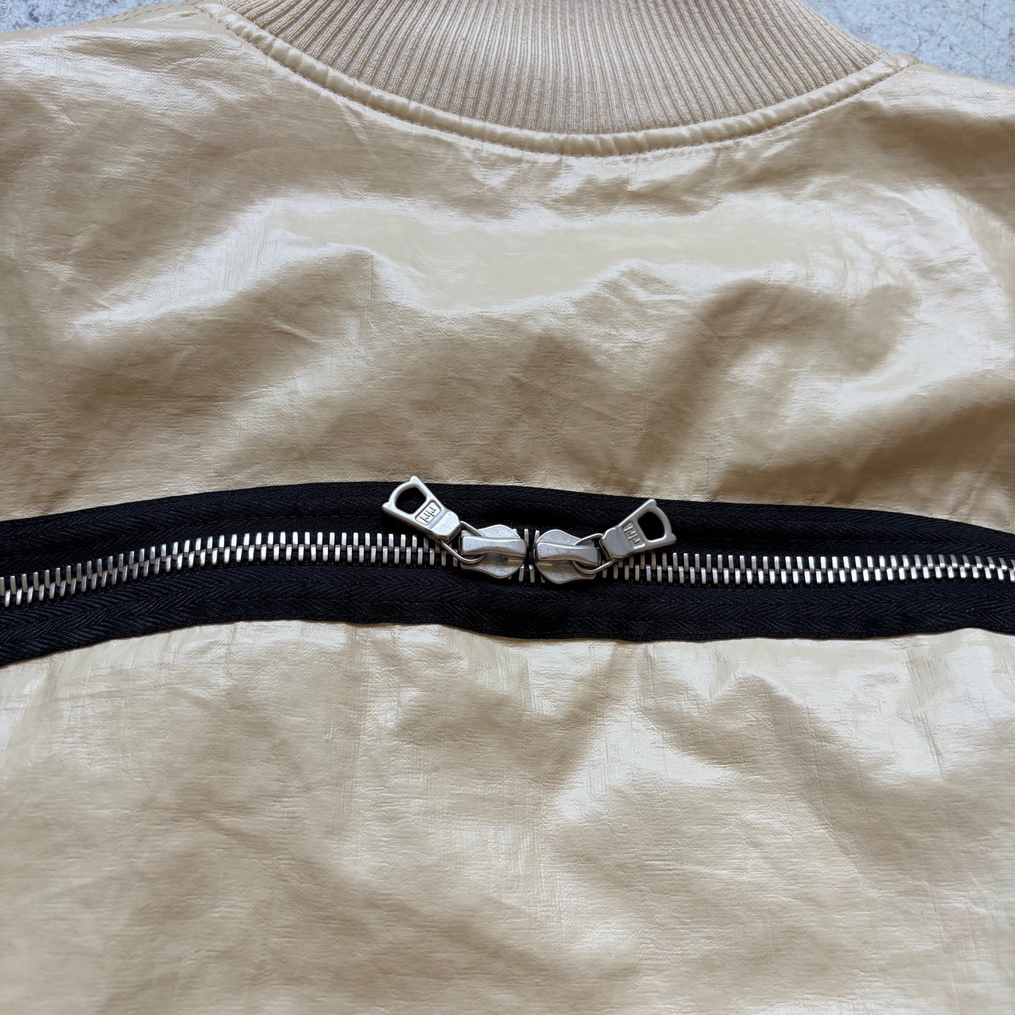 Dries Van Noten White Back Zip Leather Jacket (M)