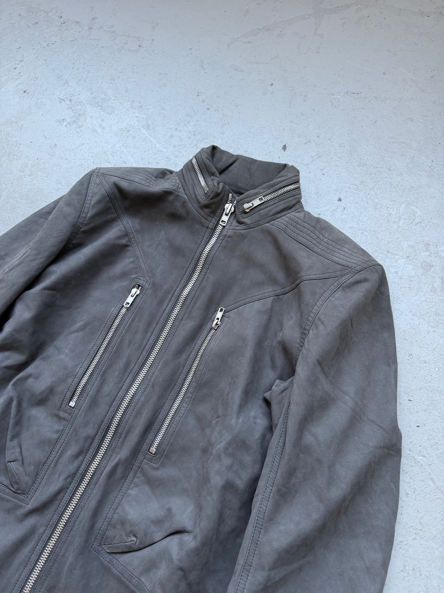 Rick Owens FW15 SPHINX Suede Lamb Leather Jacket (52)