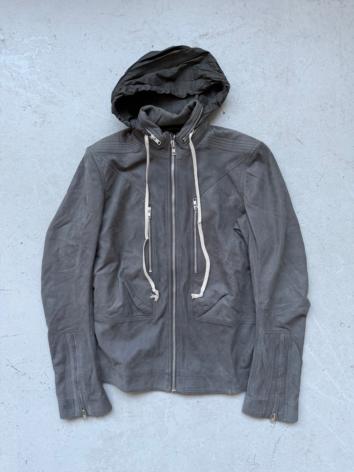 Rick Owens FW15 SPHINX Suede Lamb Leather Jacket (52)