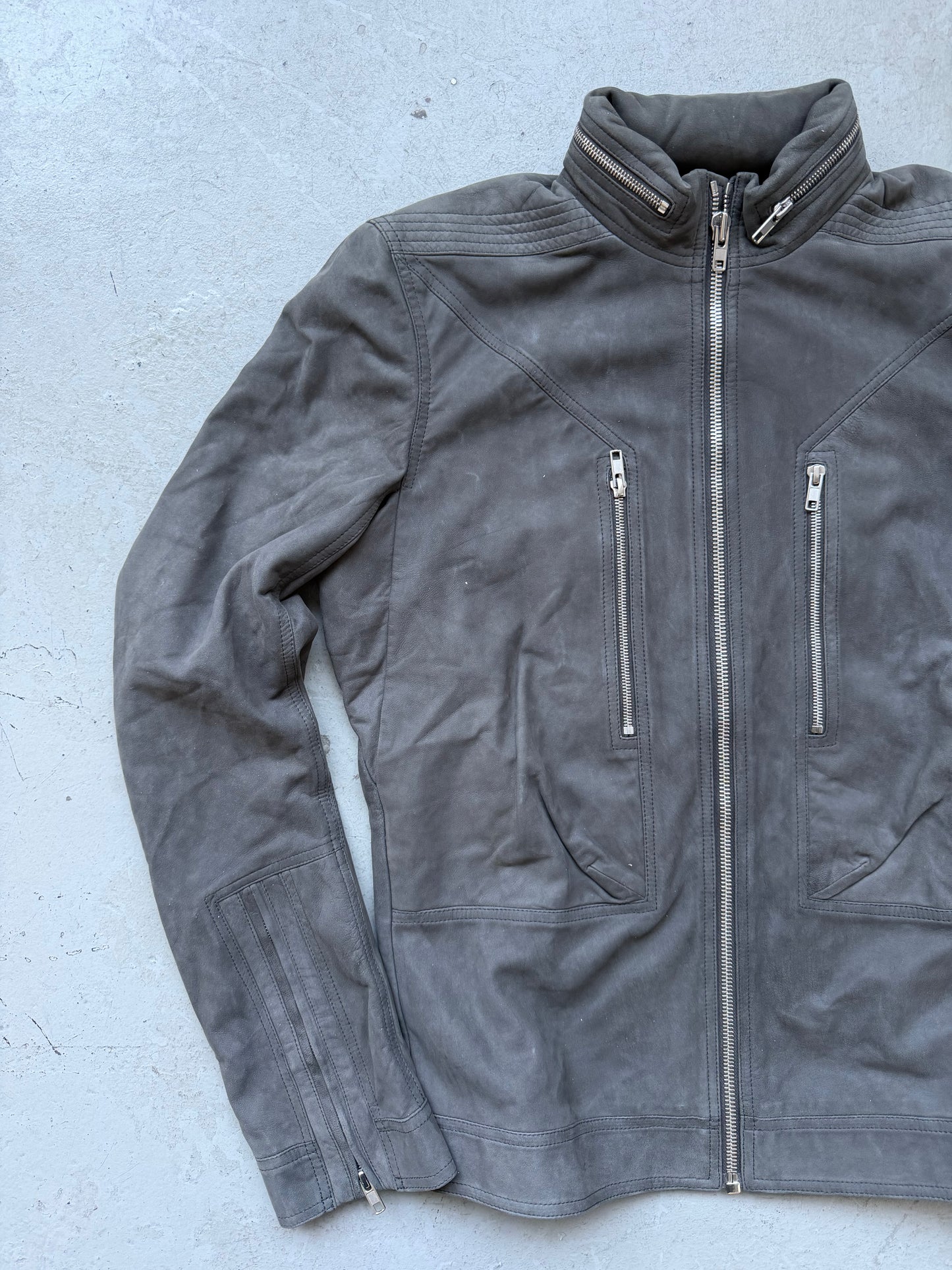 Rick Owens FW15 SPHINX Suede Lamb Leather Jacket (52)