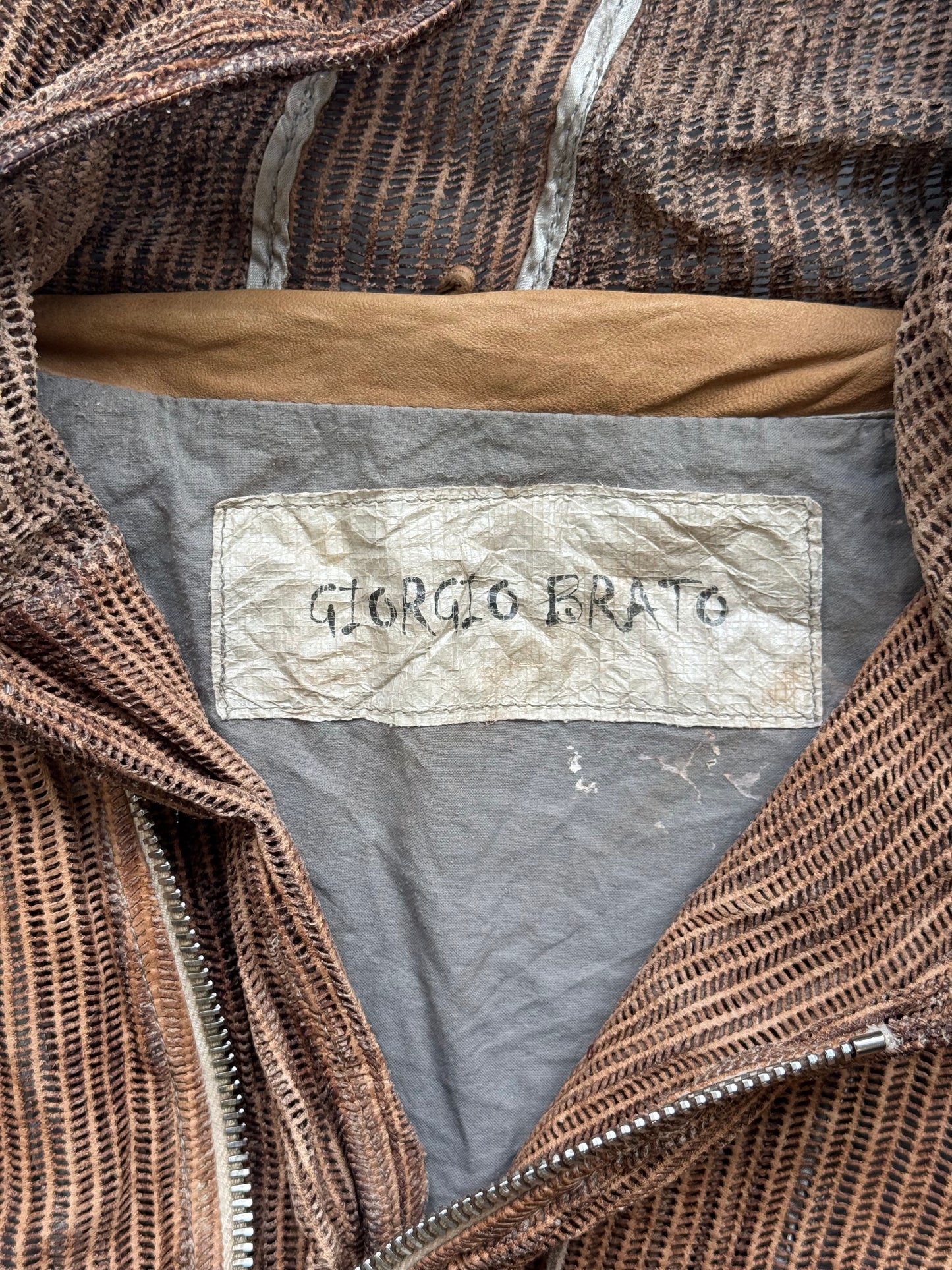 Giorgio Brato Pelle Traforata Jacket (46)