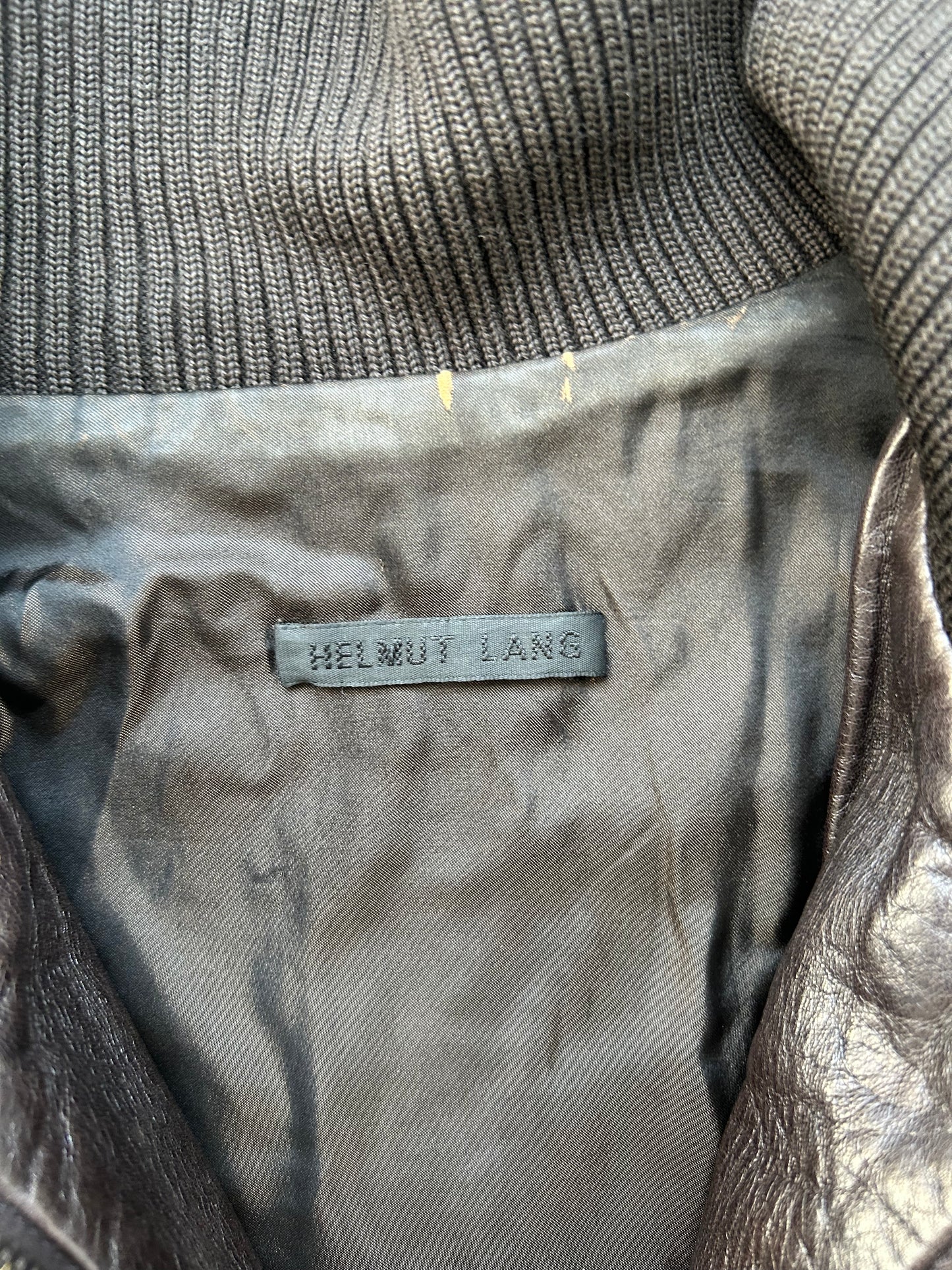 Helmut Lang 00AW Brown Leather Jacket (44)