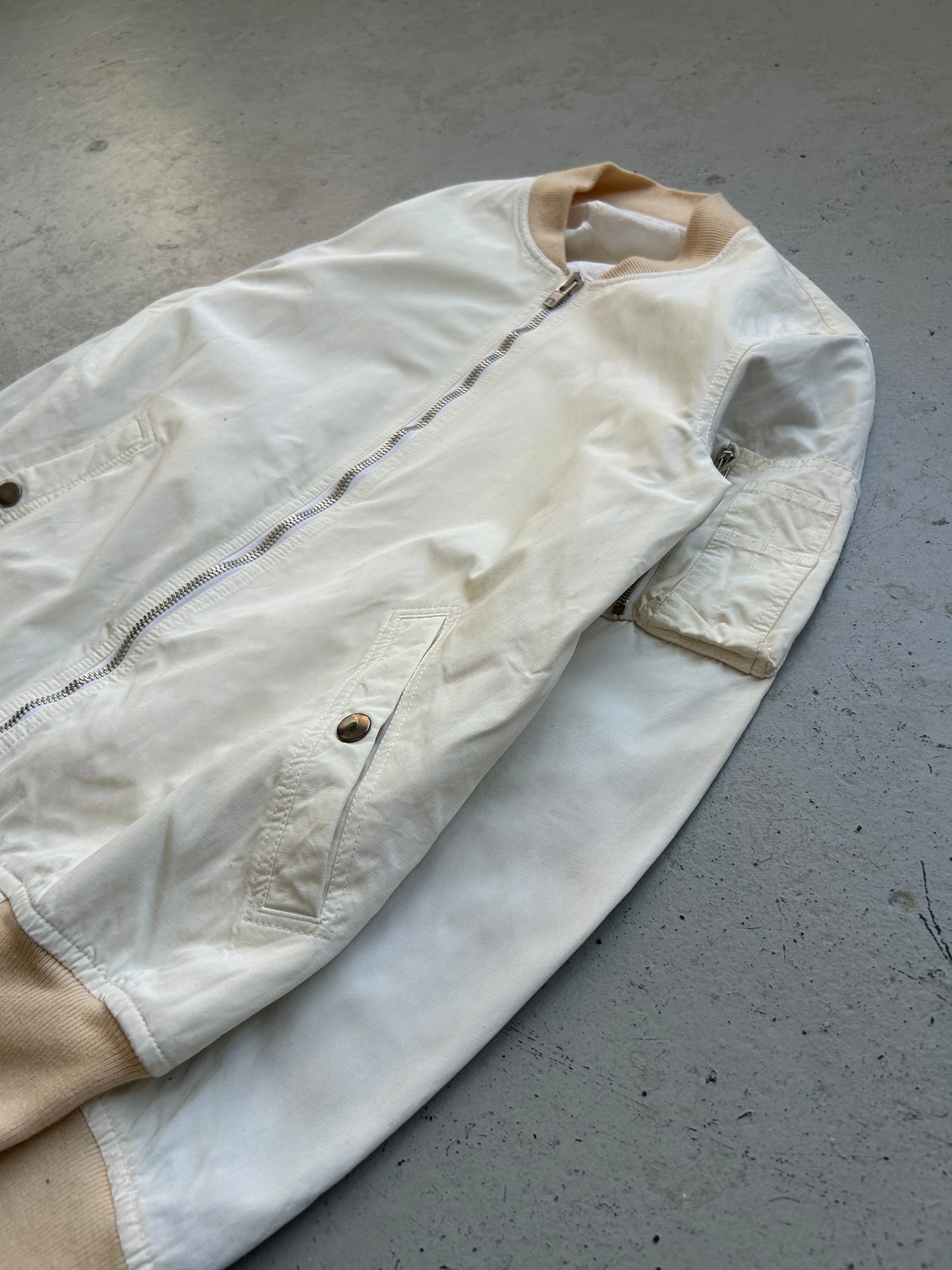 Rick Owens SS15 Faun Milk Cotton Nylon Blend Bomber (46)