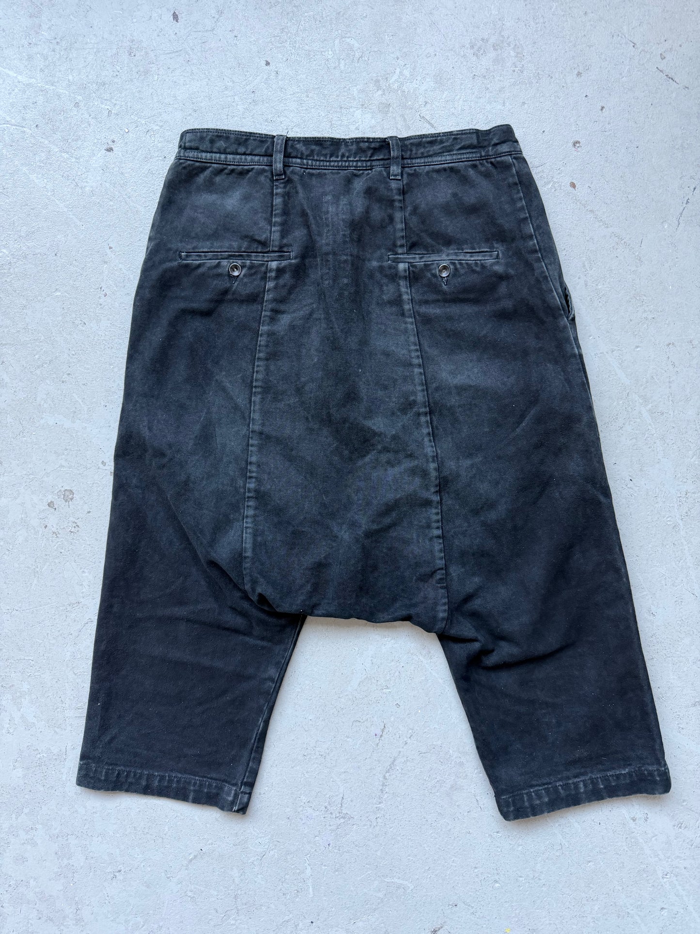 Rick Owens DRKSHDW SS13 ISLAND Triple Black Harem Denim Jeans (30)