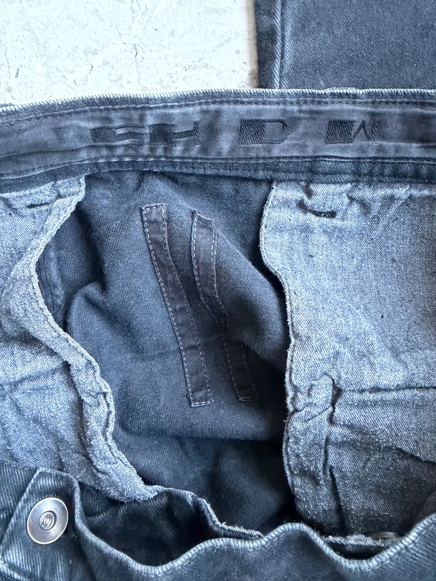 Rick Owens DRKSHDW SS13 ISLAND Triple Black Harem Denim Jeans (30)
