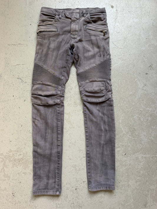 Balmain FW11 Decarnin Grey Biker Denim (30)