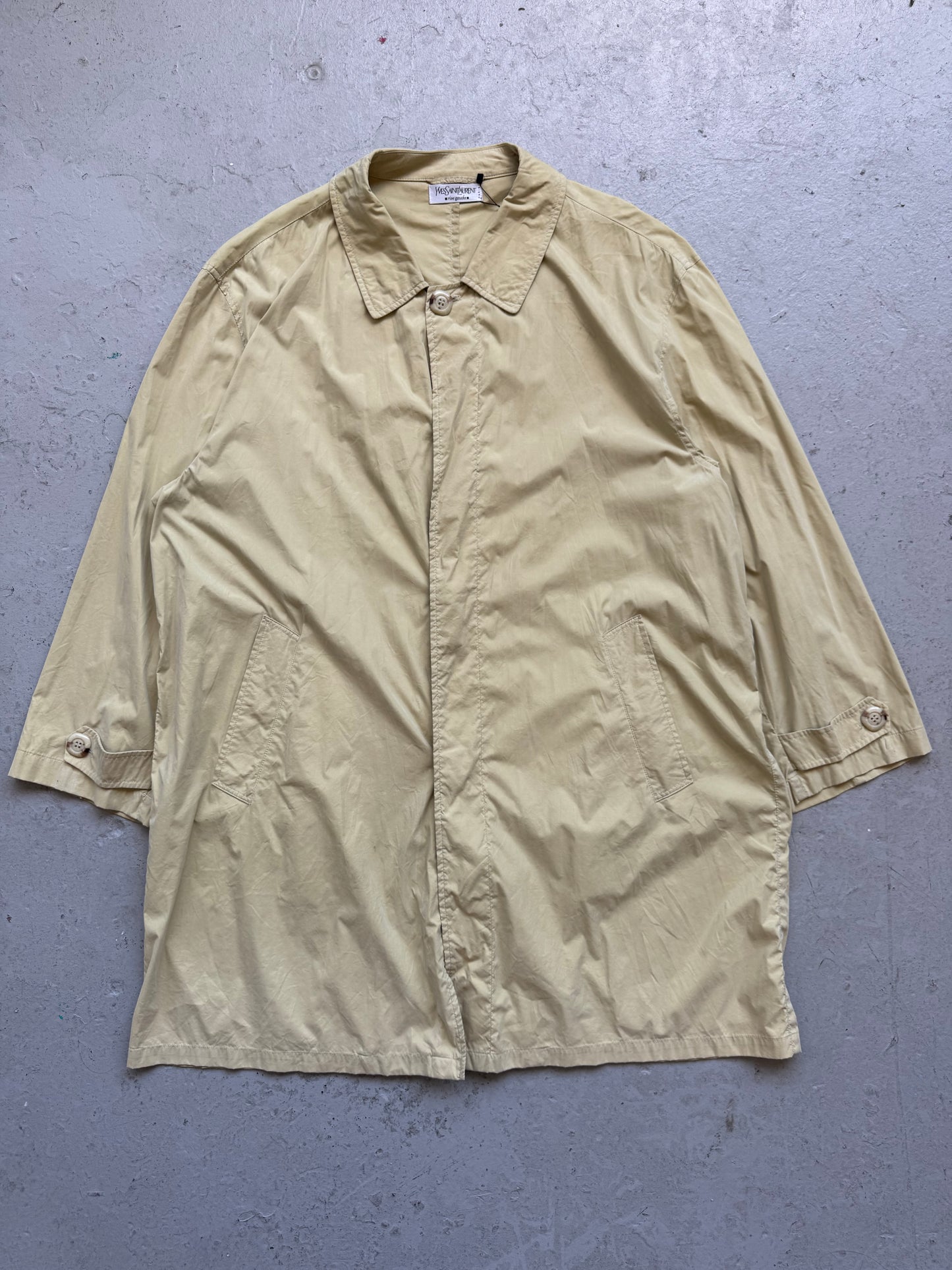 Yves Saint Laurent Tan Long Coat (L)