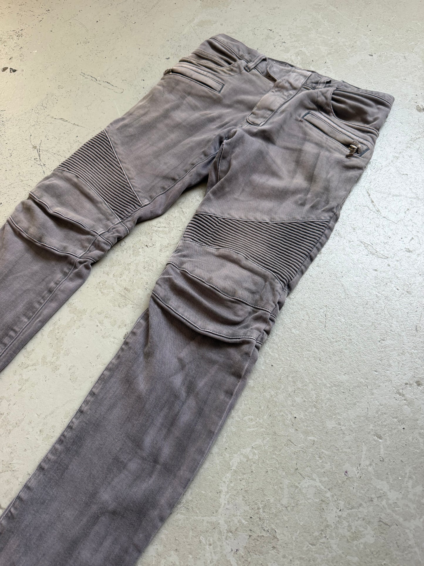 Balmain FW11 Decarnin Grey Biker Denim (30)