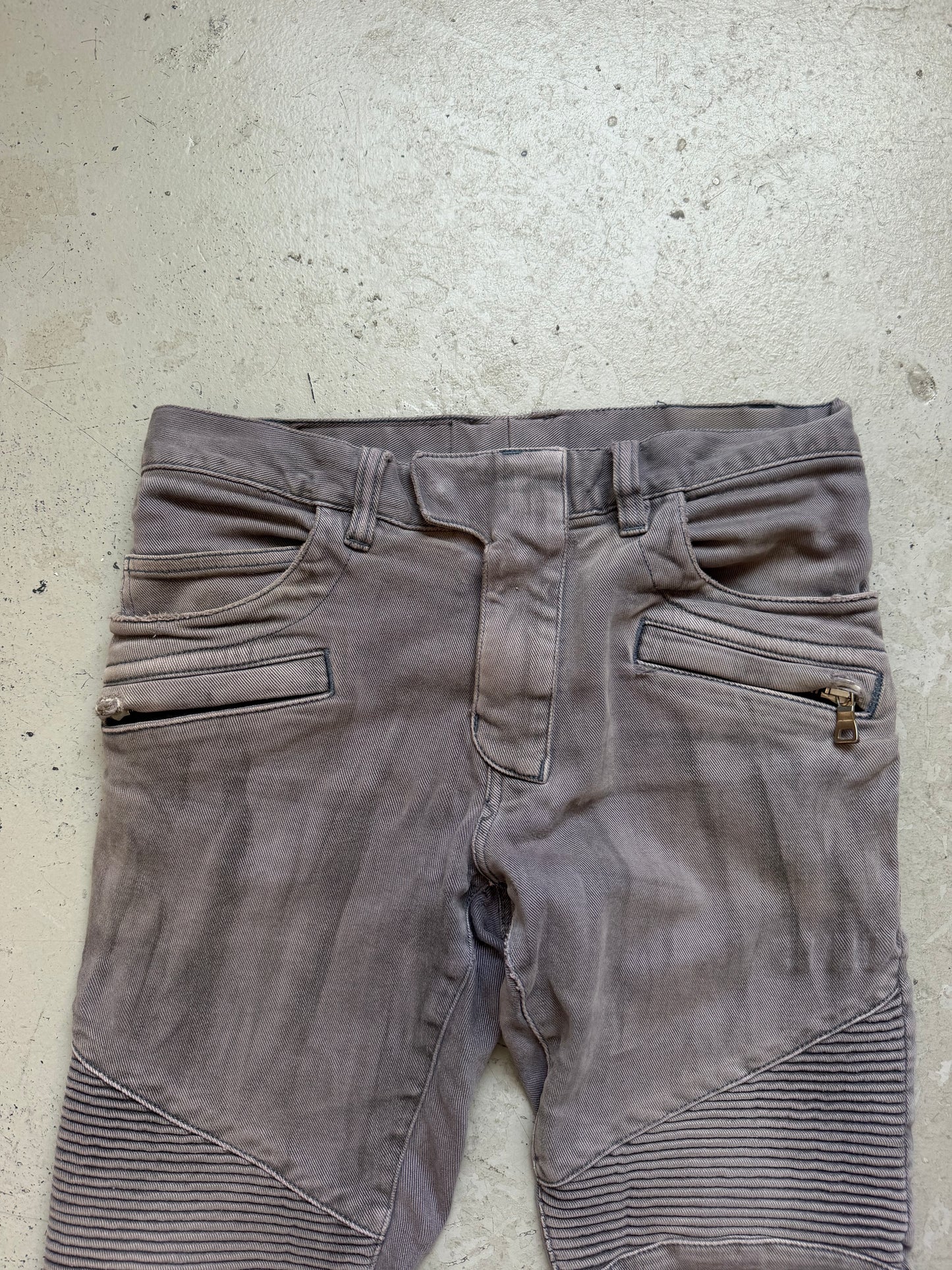 Balmain FW11 Decarnin Grey Biker Denim (30)