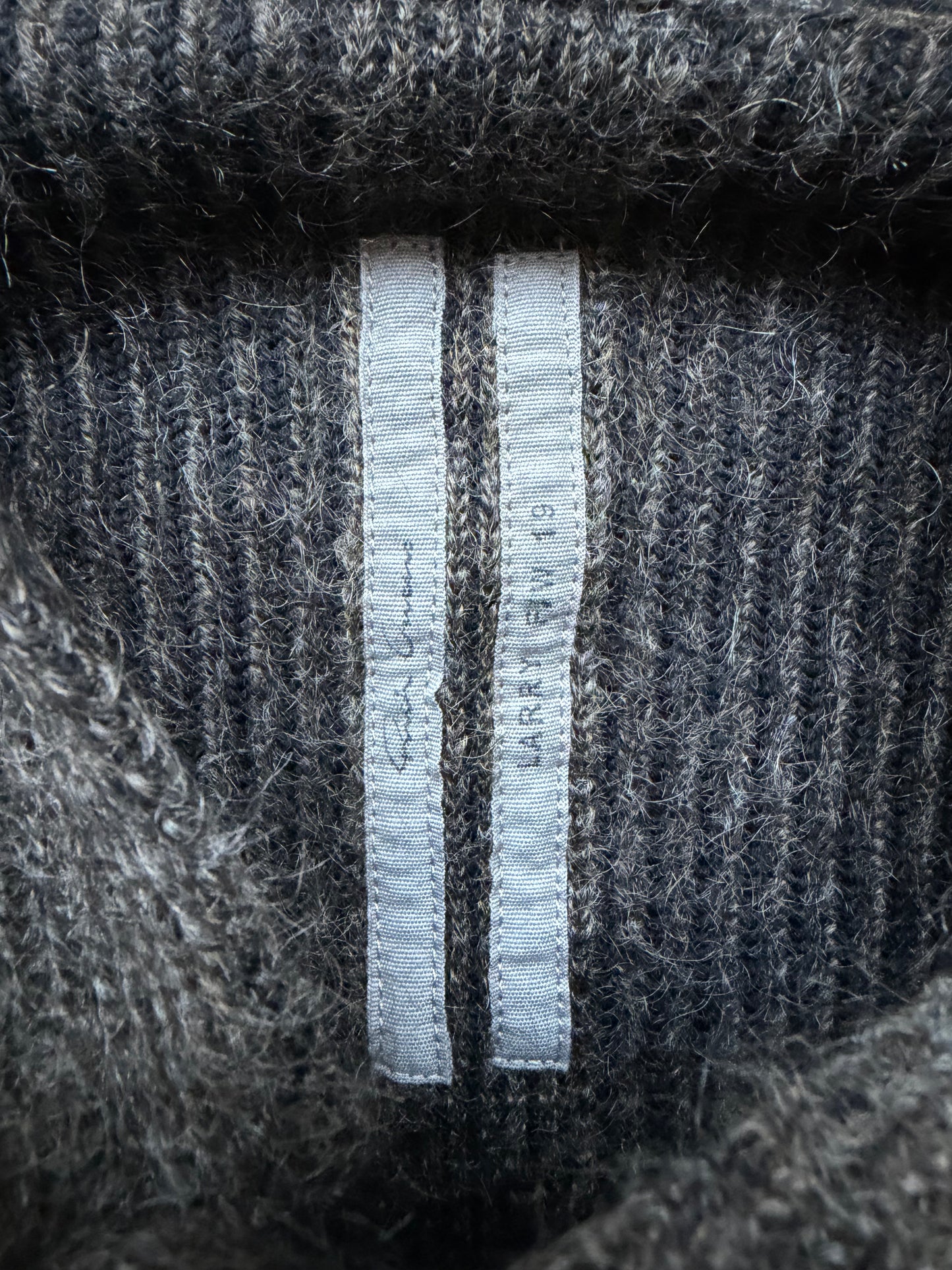 Rick Owens FW19 LARRY Mohair & Wool Hooded Knit Jacket  (S)