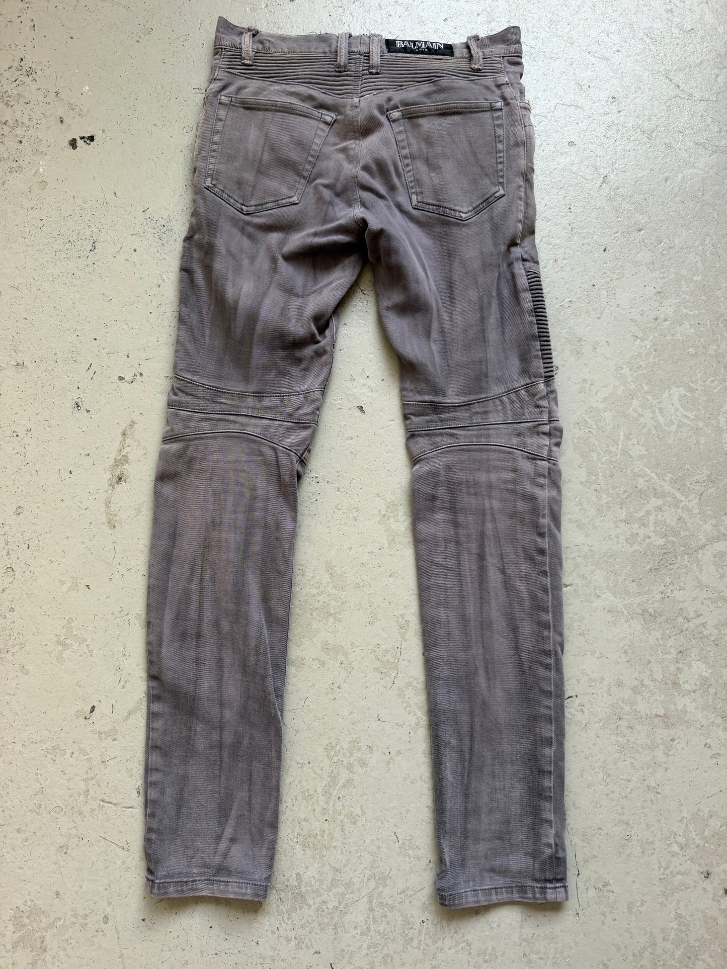 Balmain FW11 Decarnin Grey Biker Denim (30)