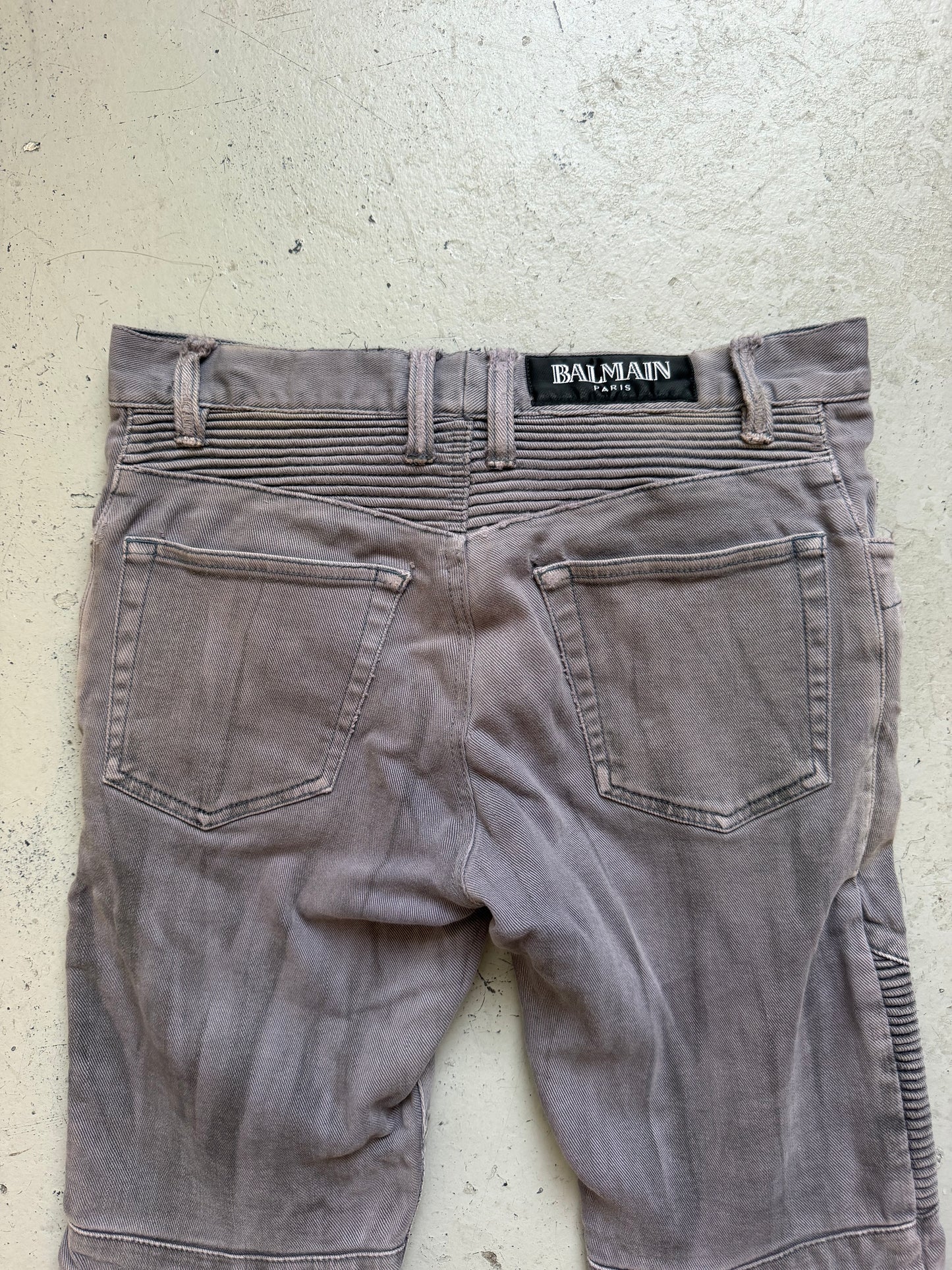 Balmain FW11 Decarnin Grey Biker Denim (30)