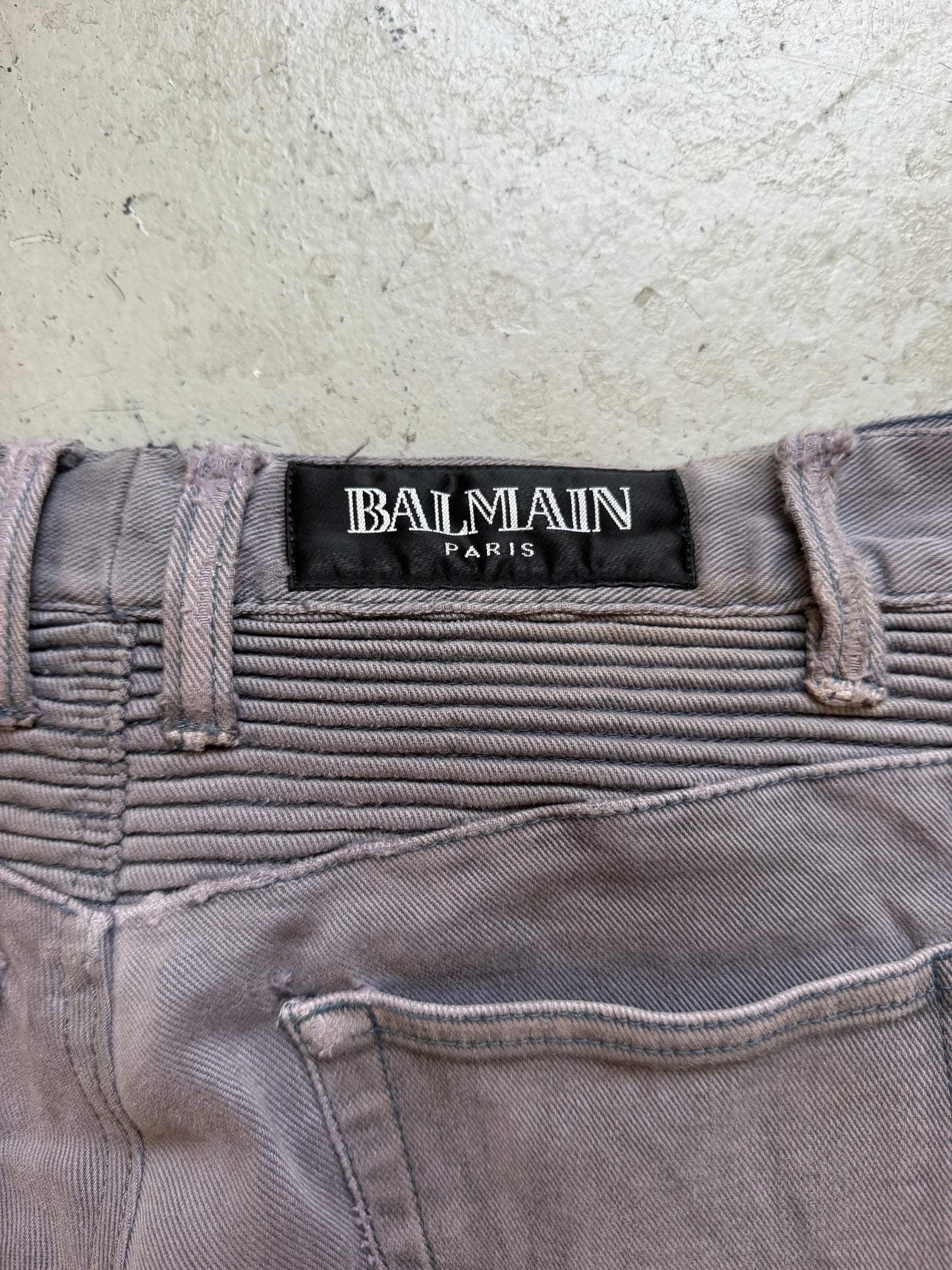 Balmain FW11 Decarnin Grey Biker Denim (30)
