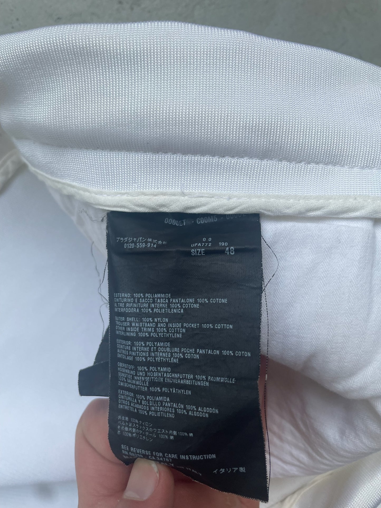 Prada White Trousers (48)