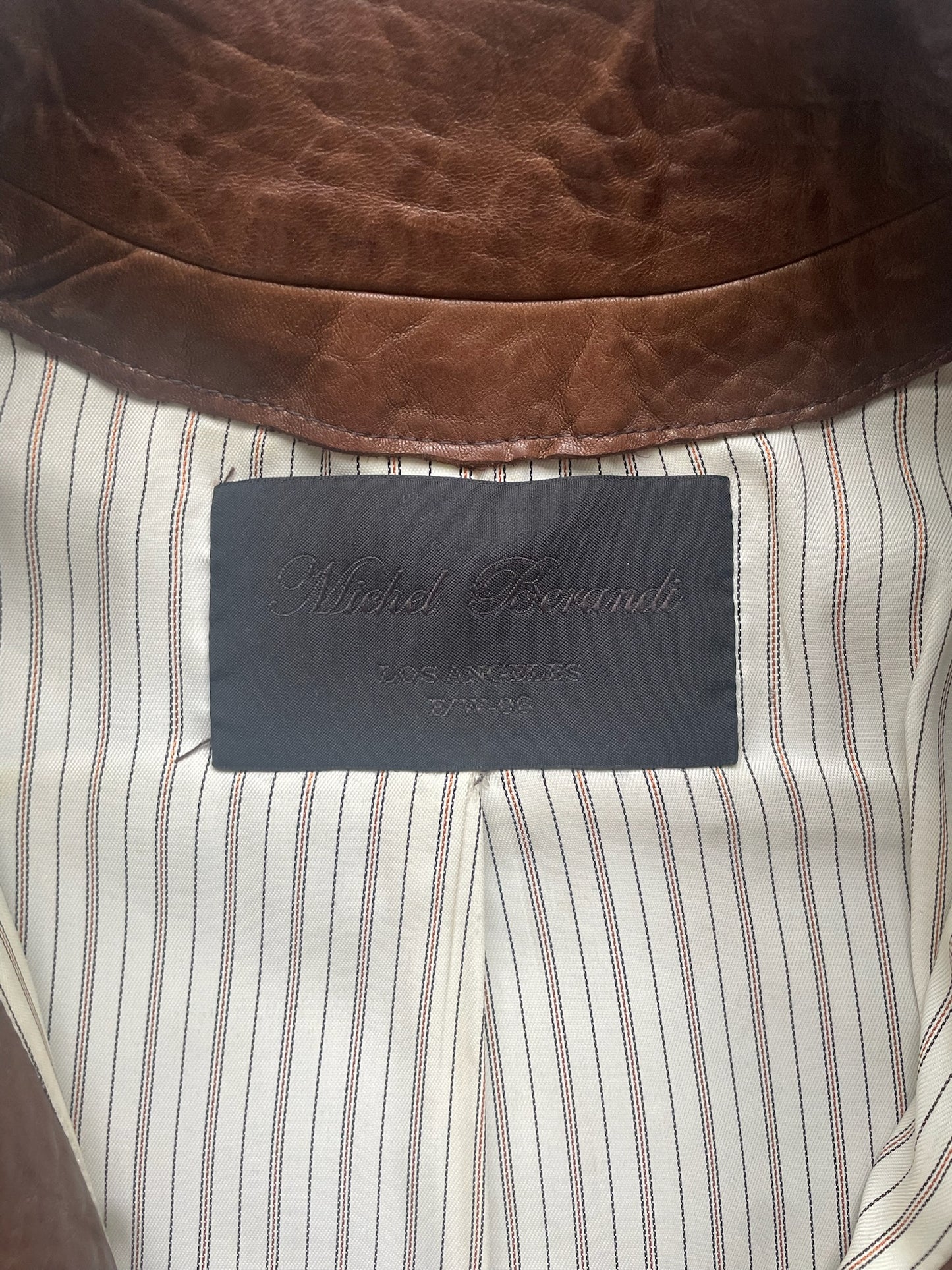 Michel Berandi FW06 Brown Lamb Leather Jacket (S)