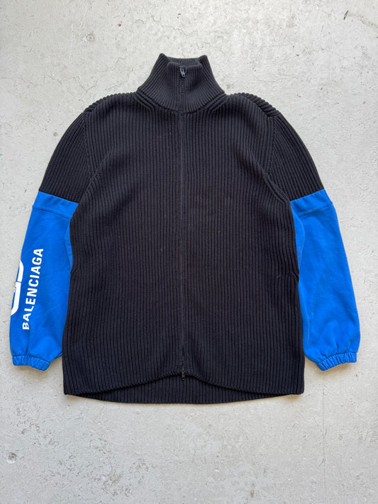 Balenciaga Knit Zip Up Blue Sleeves (M)