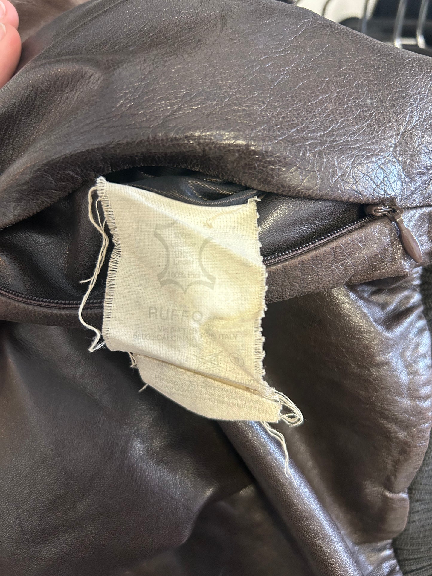 Helmut Lang 00AW Brown Leather Jacket (44)