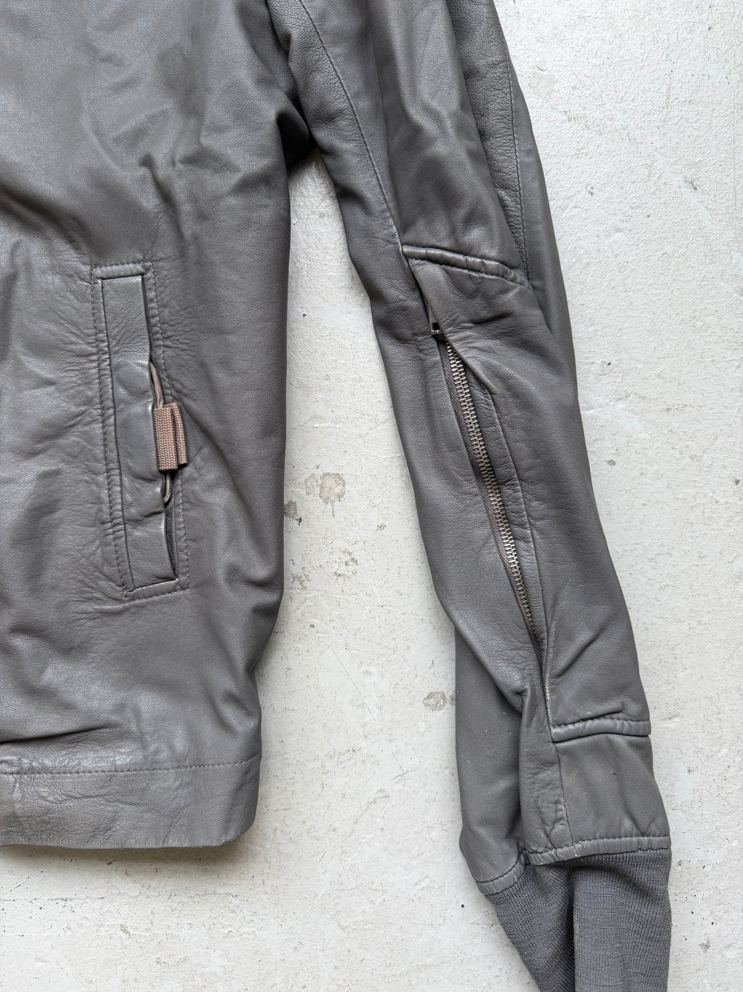 Rick Owens SS09 STRUTTER Lamb Leather High-Neck Jacket (L)