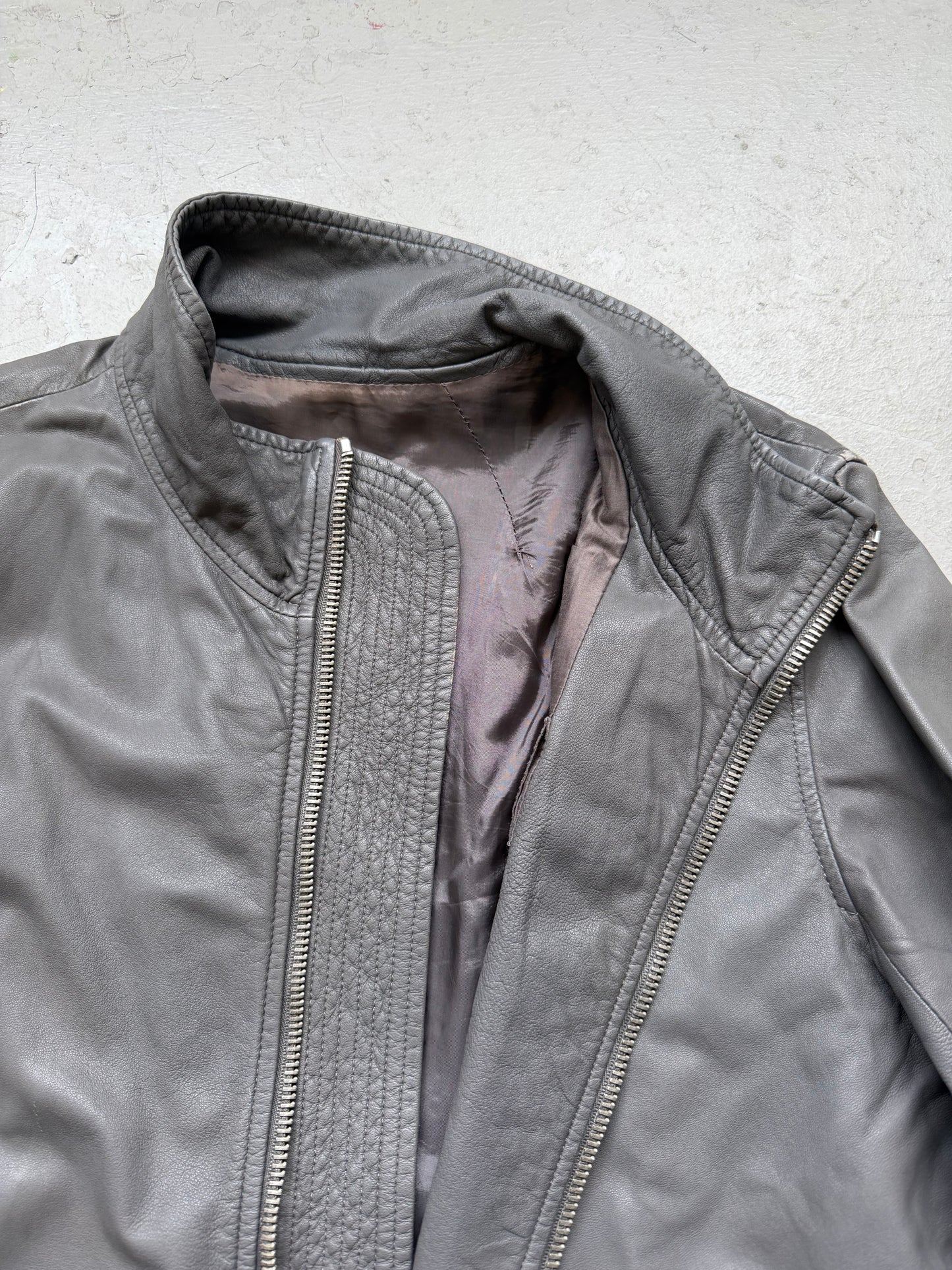 Rick Owens SS09 STRUTTER Lamb Leather High-Neck Jacket (L)