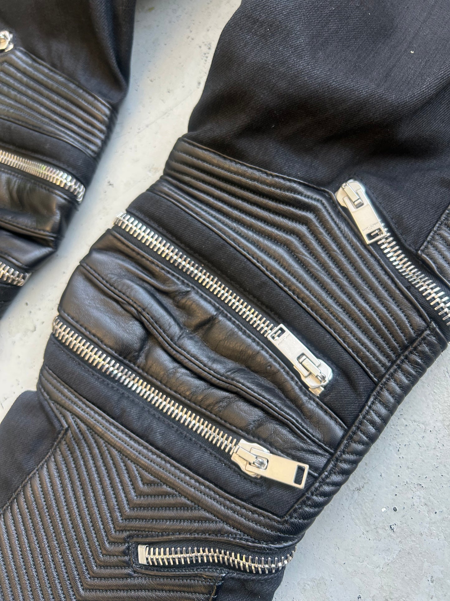 Saint Laurent Paris D04 Denim Biker Pants (29)