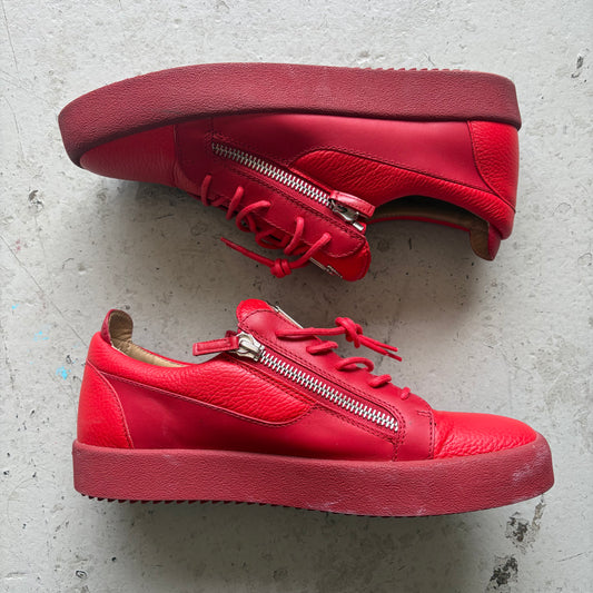 Giuseppe Red Low Top Sneakers (45)
