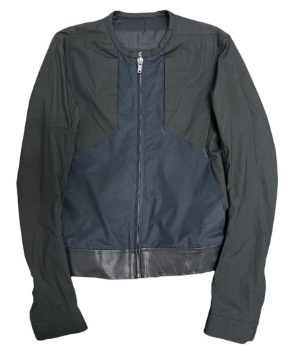 Rick Owens Mainline Zip Up with Leather Patches (S)
