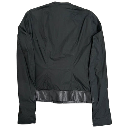 Rick Owens Mainline Zip Up with Leather Patches (S)