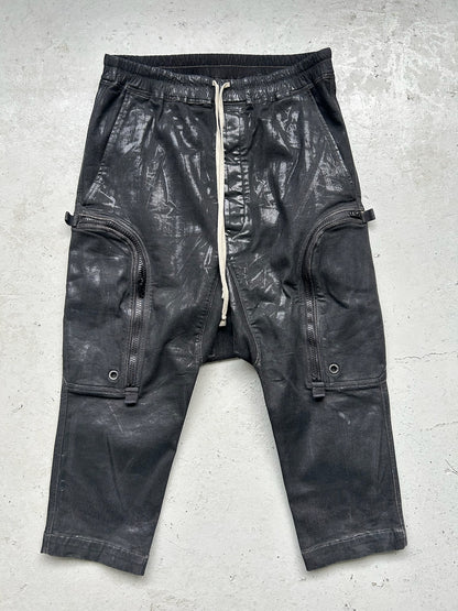 Rick Owens DRKSHDW Heavy Wax Bauhaus Cargo 3/4 Pants (M