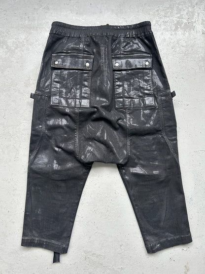 Rick Owens DRKSHDW Heavy Wax Bauhaus Cargo 3/4 Pants (M
