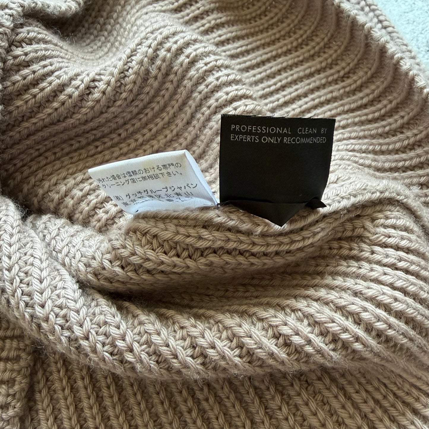 Gucci Wool/Cashmere Blend Zip Up With Leather Shoulders (S)