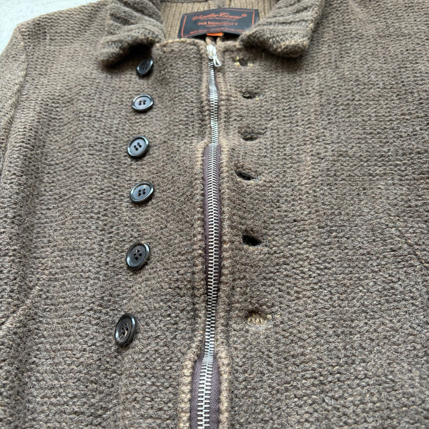 Undercover "Guru Guru" AW06 Aplaca Knit Trench Coat (2)