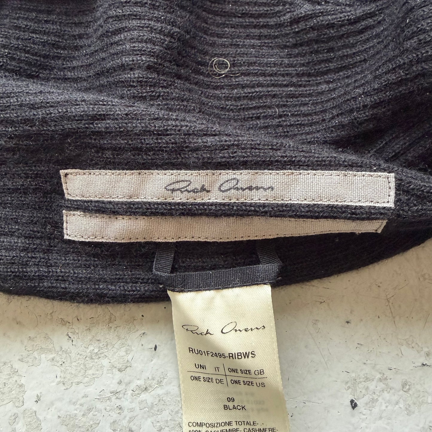 Rick Owens SS26 TEMPLE Cashmere Beanie (UNI)