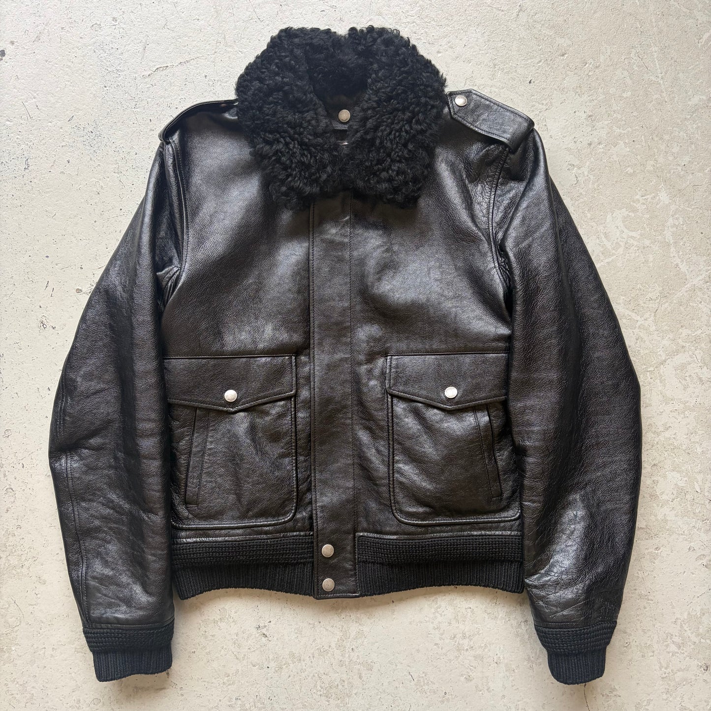 Saint Laurent Paris 2017 Heaven Black Leather Jacket (48)