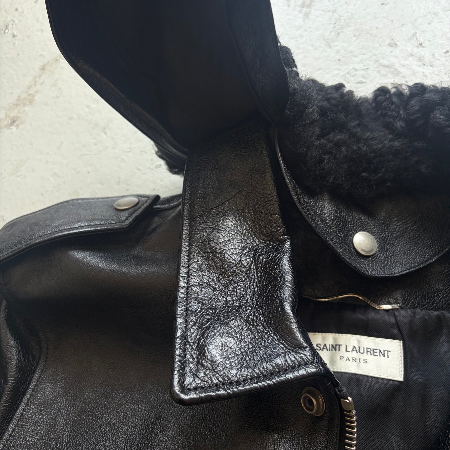 Saint Laurent Paris 2017 Heaven Black Leather Jacket (48)