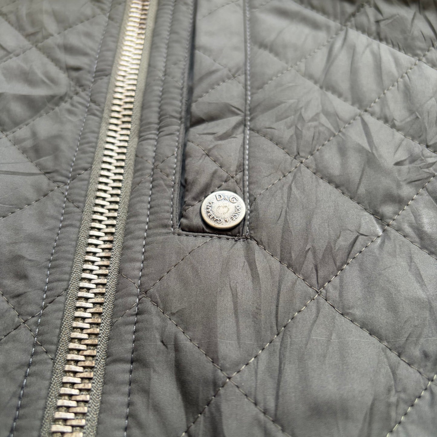Dolce & Gabbana Olive Quilted Fur Hooded Jacket (48)