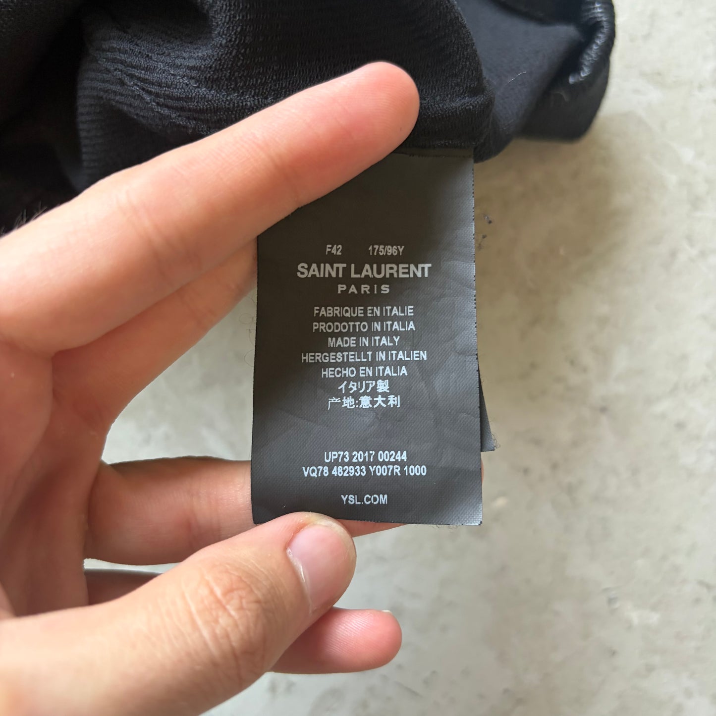 Saint Laurent Paris 2017 Shiny Quarter Zip (F42)