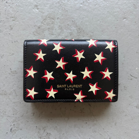Saint Laurent Paris Calfskin Star Wallet (OS)