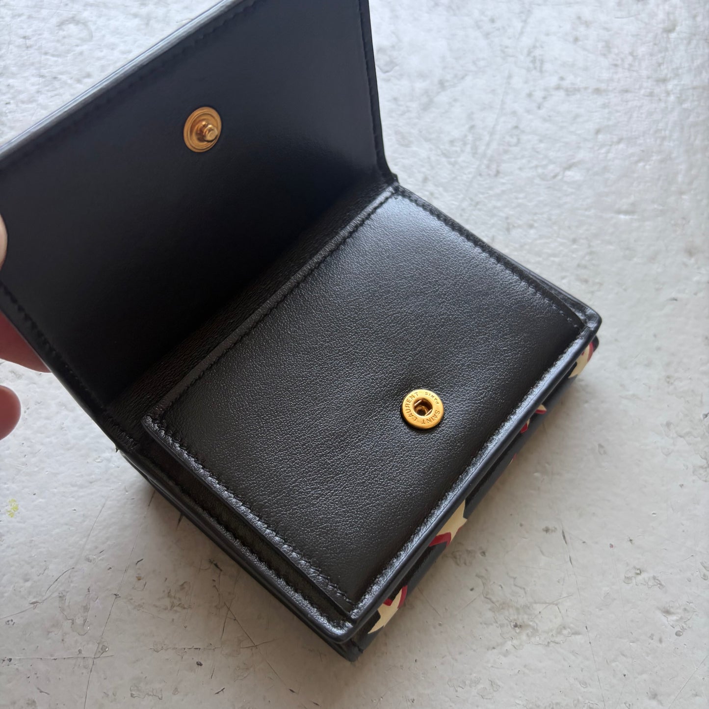 Saint Laurent Paris Calfskin Star Wallet (OS)